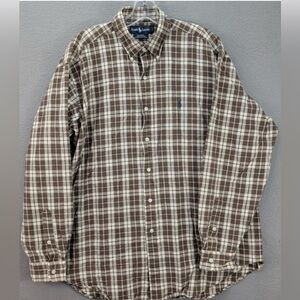 Polo by Ralph Lauren Men's Brown Plaid Shirt